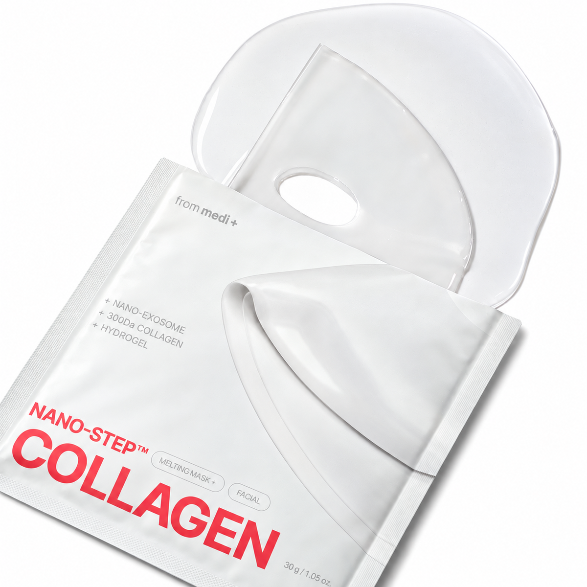 Mascarilla hidrogel de colágeno Nano-Step Collagen de from medi+, sachet individual