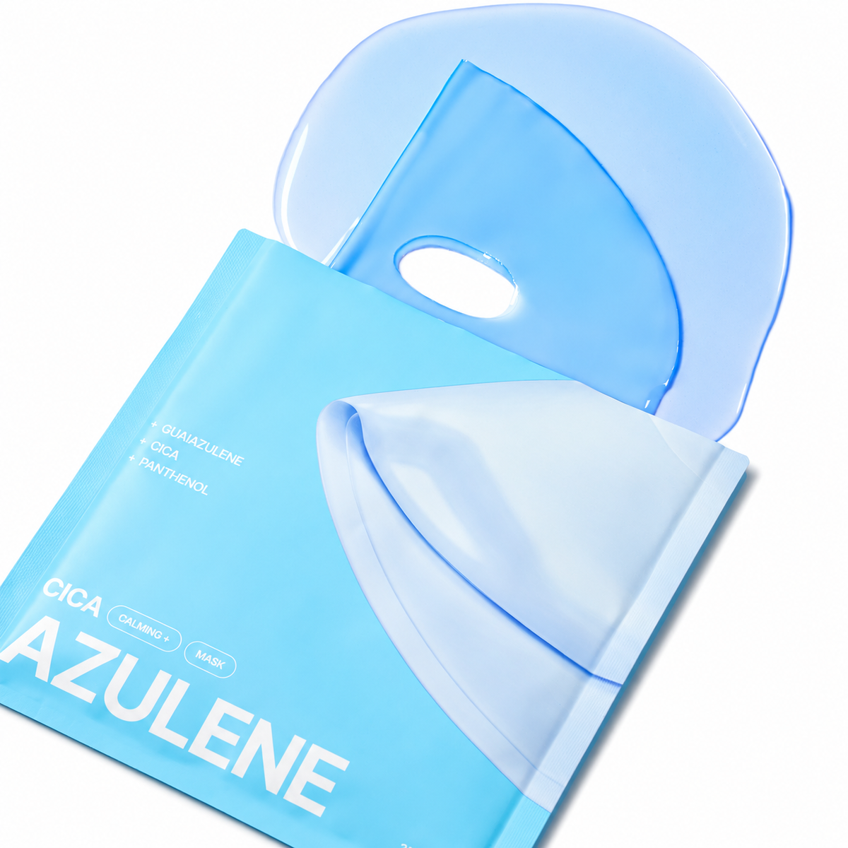 Sachet de la mascarilla hidrogel Azulene Cica Calming Mask de from medi+