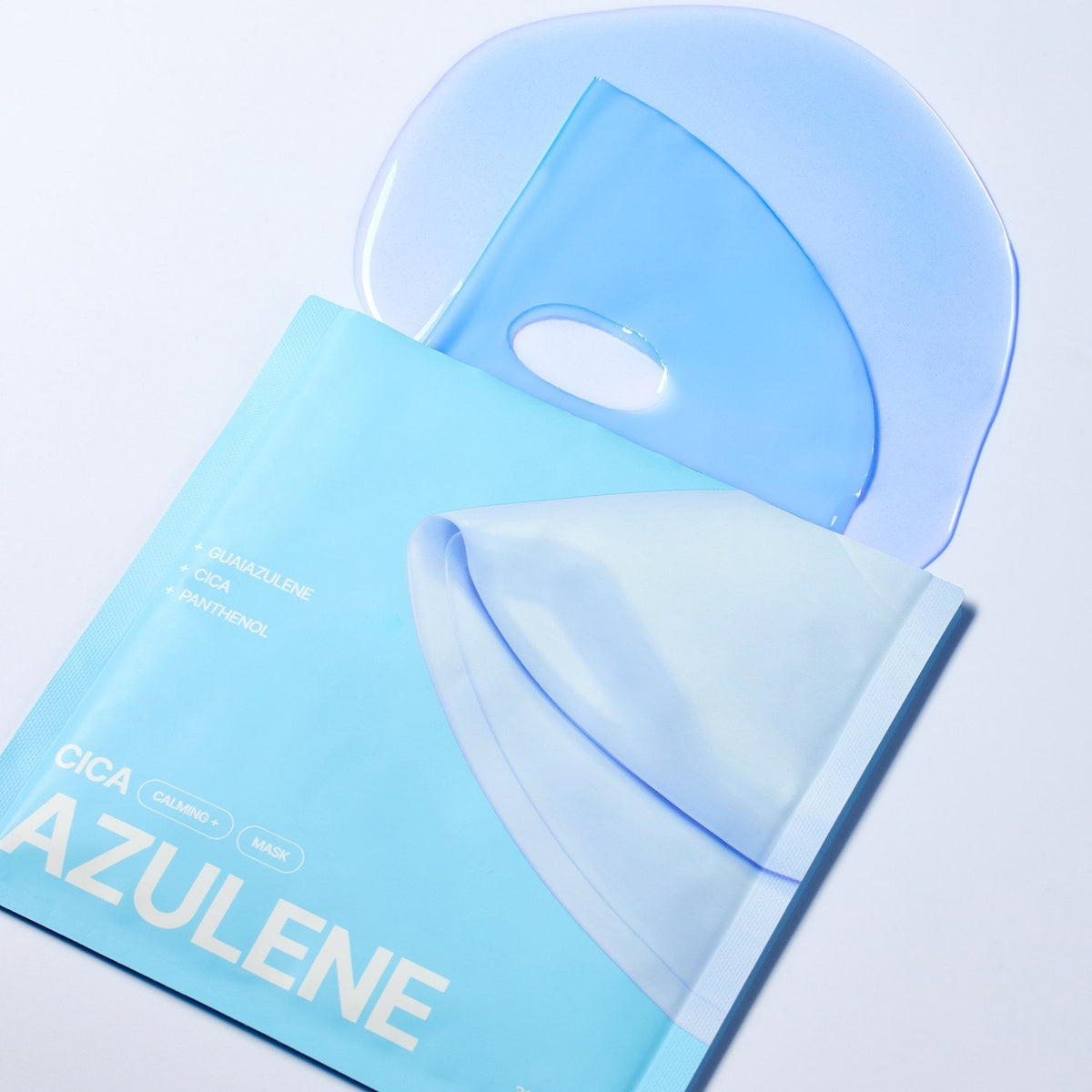 from medi+ Azulene Cica Calming Mask, sachet de mascarilla hidrogel calmante con azuleno y centella asiática