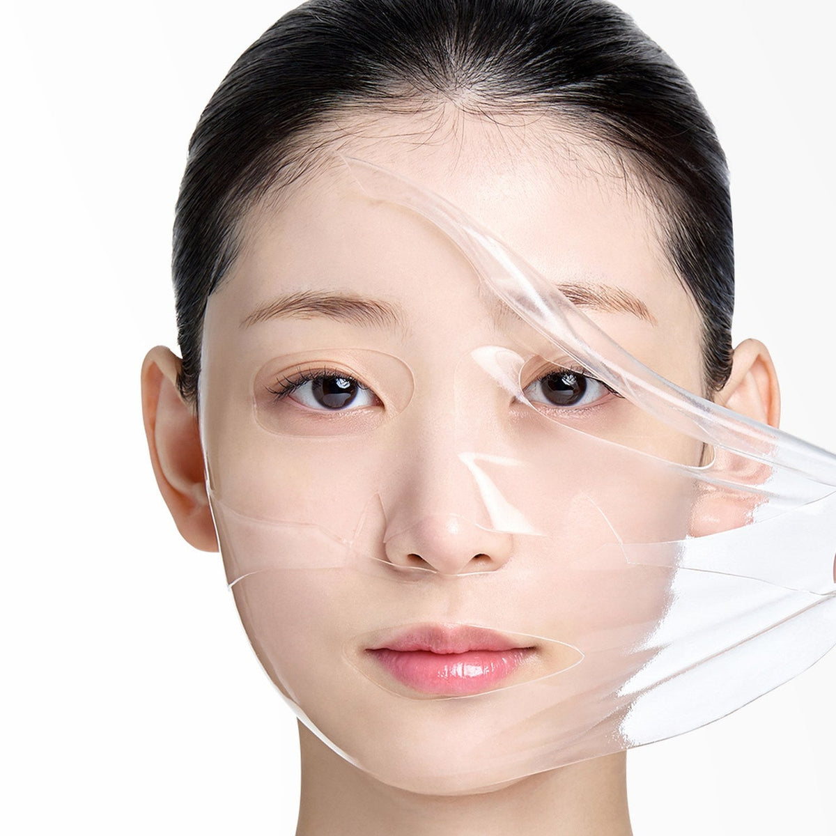 Aplicación de la mascarilla hidrogel Nano-Step Collagen Melting Mask de from medi+