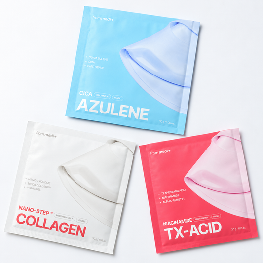 Kit trío de mascarillas hidrogel de from medi+, una de cada fórmula